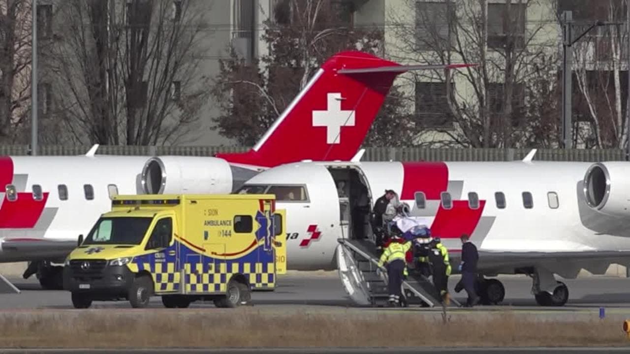 Crans-Montana, gli aerei trasportano i feriti negli ospedali svizzeri e all'estero