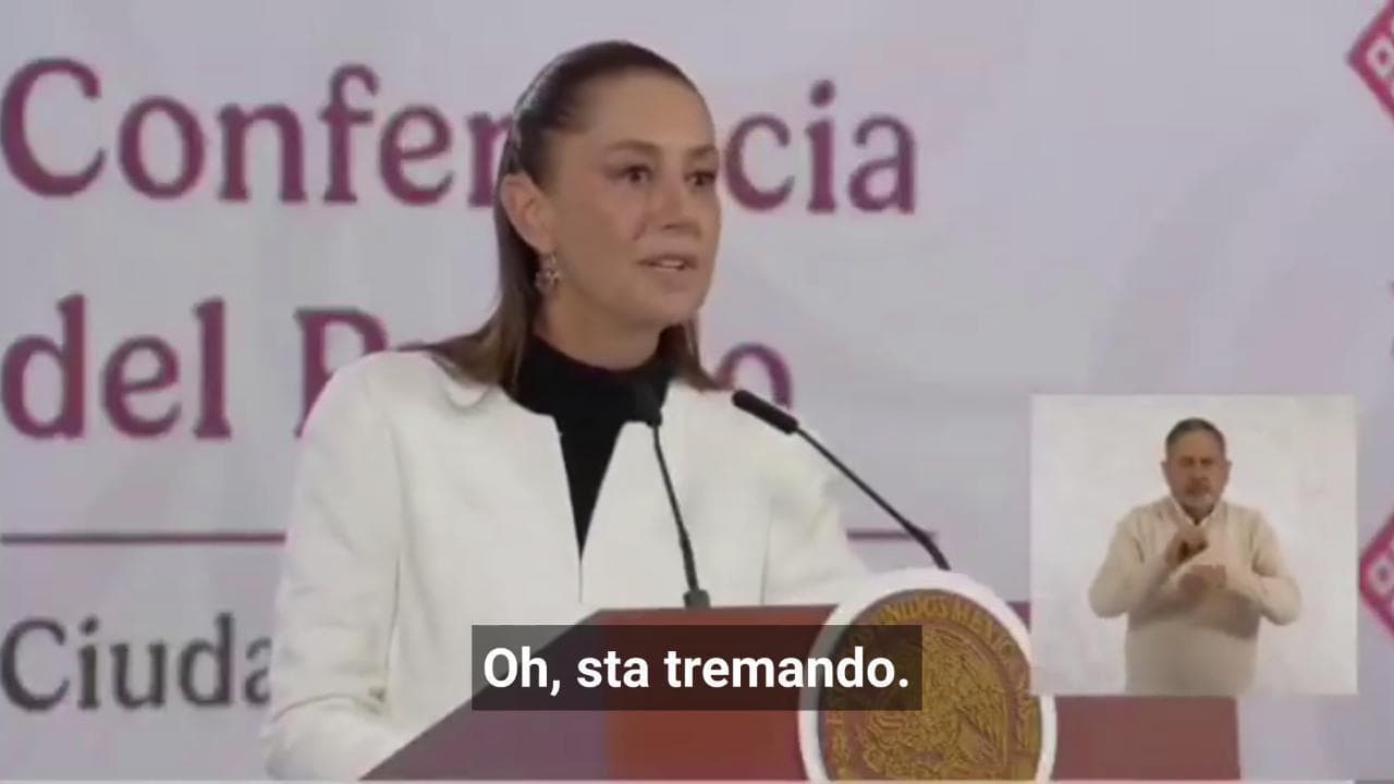 Terremoto Messico, la calma della presidente Sheinbaum durante la scossa: "Uscite con cautela"