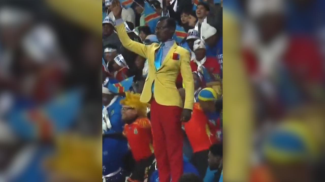 Coppa d'Africa: il "tifoso immobile" del Congo è già una star sui social