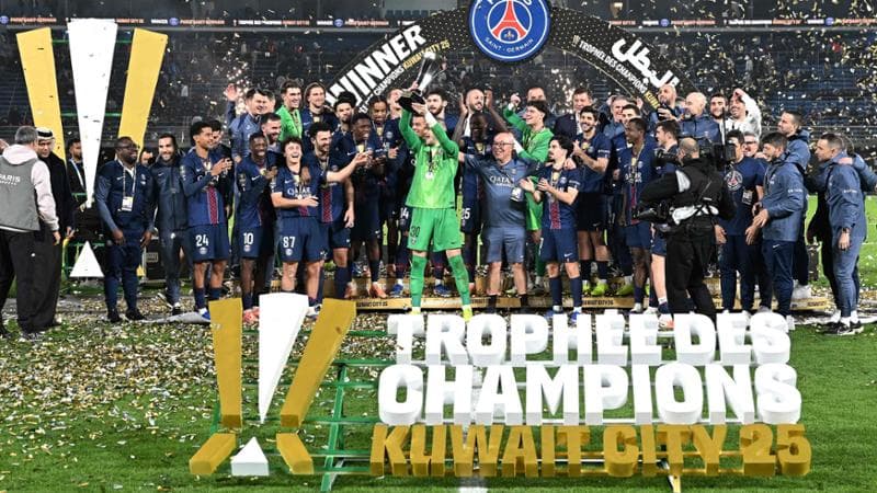 Il Psg festeggia la vittoria