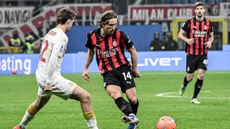 Modric in azione durante Milan-Genoa