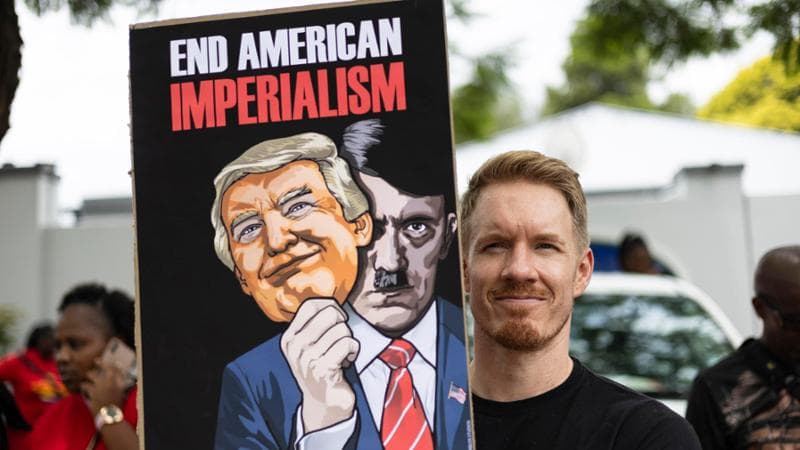 Una protesta contro Donald Trump