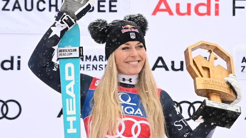 Lindsey Vonn sul podio di Zauchensee
