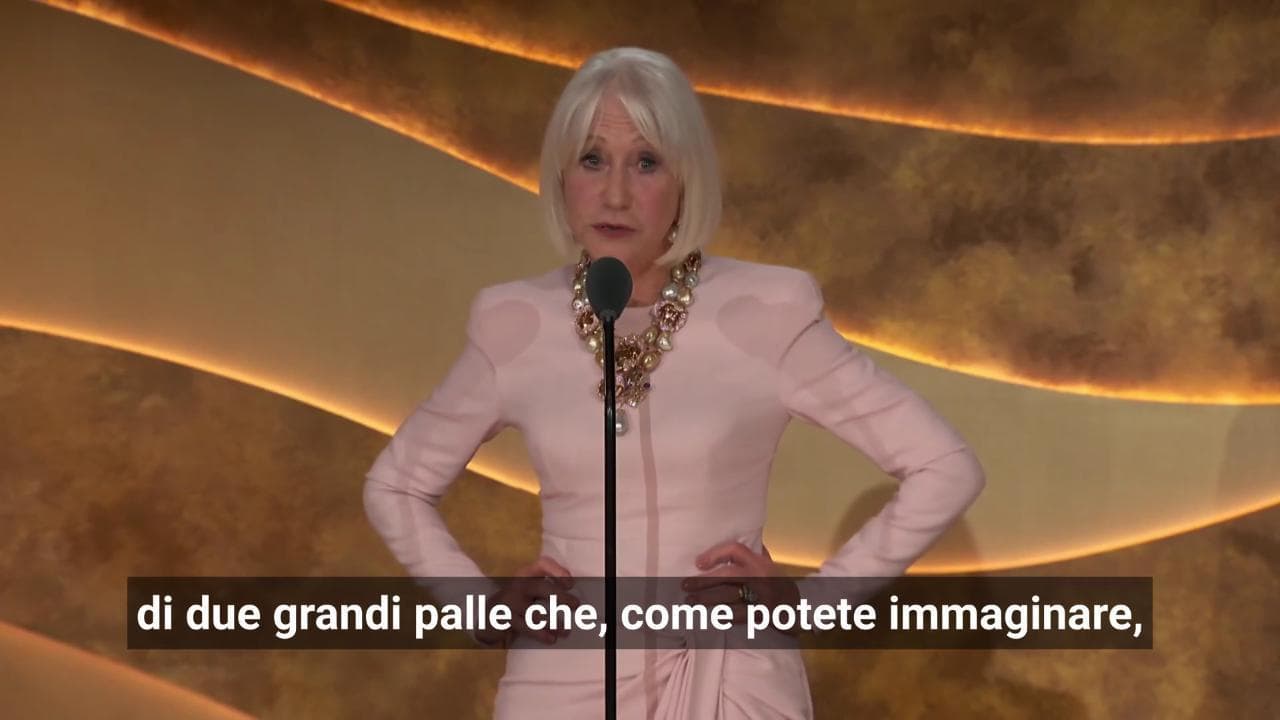 Golden globe, Helen Mirren: "Qui ho ricevuto due grandi palle che mi hanno aiutata in carriera"