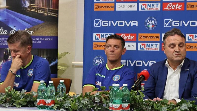 Il presidente degli arbitri Antonio Zappi con il designatore di serie A Rocchi e il designatore di serie C Orsato