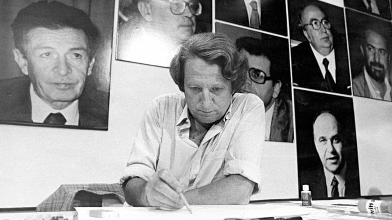 Il lavoro quotidiano di Forattini