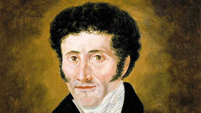 2M91TGW E T A Hoffmann. Portrait of the German Gothic horror writer, Ernst Theodor Amadeus Hoffmann (1776-1822), self-portrait, oil on canvas