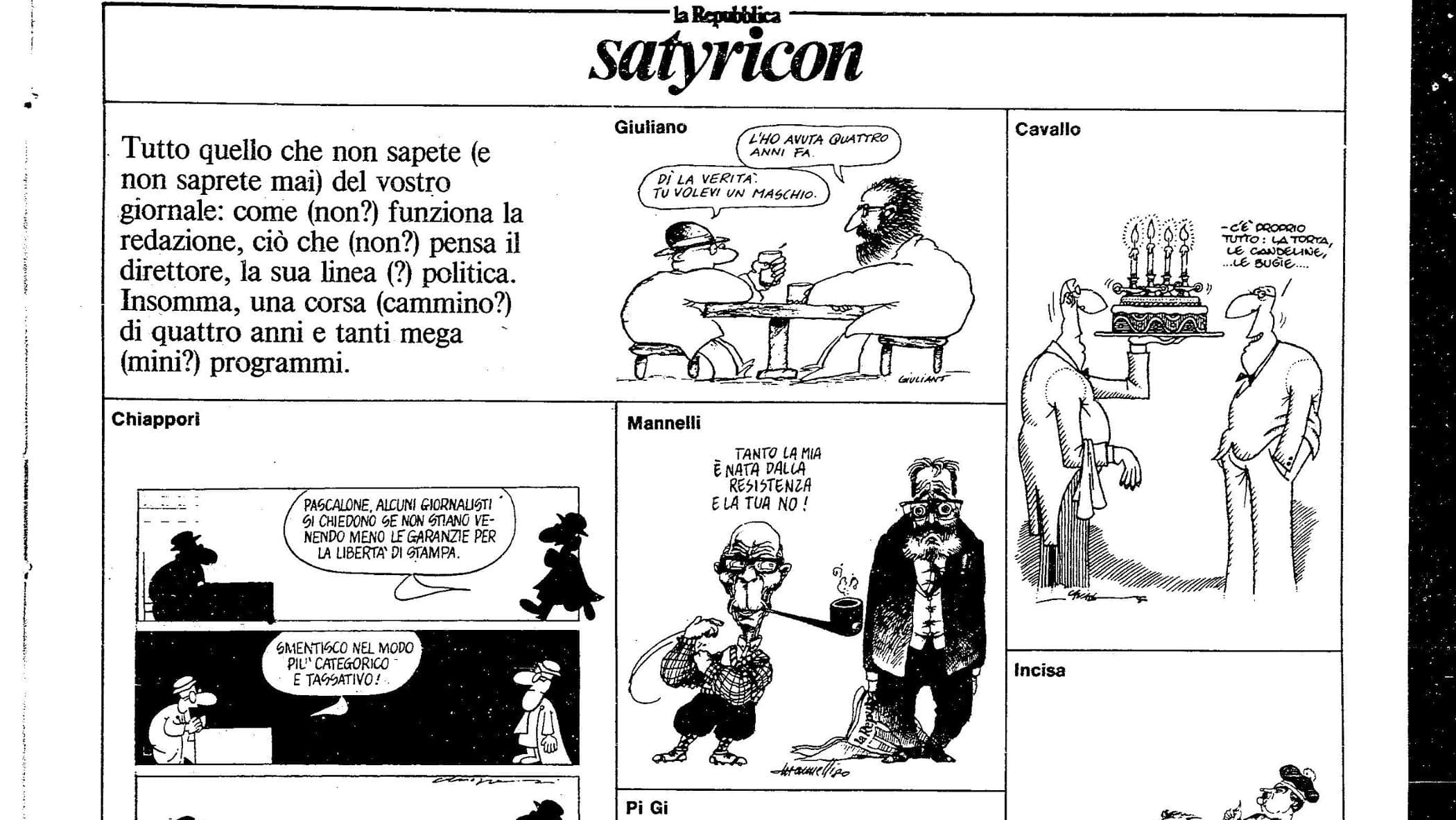 La stagione d’oro di Satyricon, la palestra dei migliori vignettisti italiani