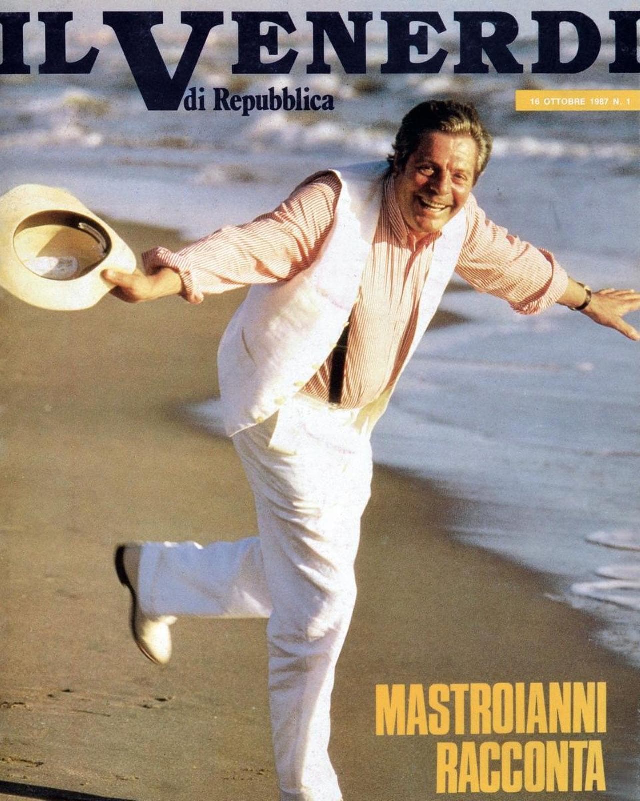 Il Venerdì esordisce in edicola con Marcello Mastroianni, in copertina con L'occasione: il suo ritorno a teatro