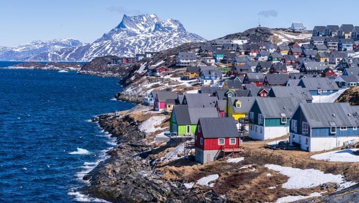 Veduta di Nuuk, capitale della Groenlandia
