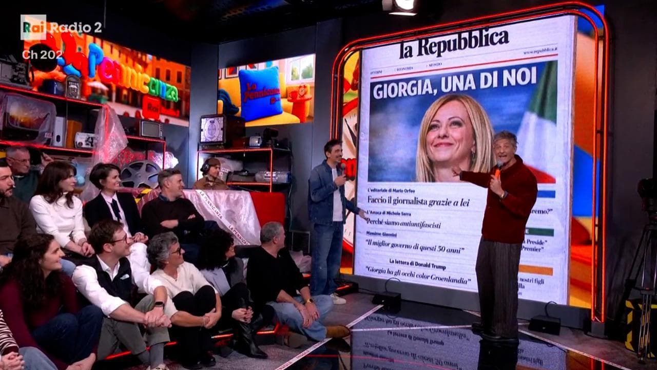 Fiorello, dopo gli auguri a Repubblica la prima pagina per Meloni