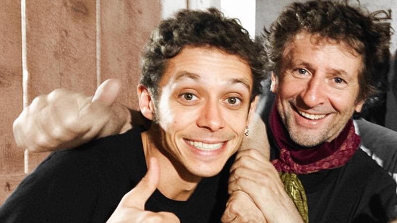Valentino Rossi con il padre Graziano
