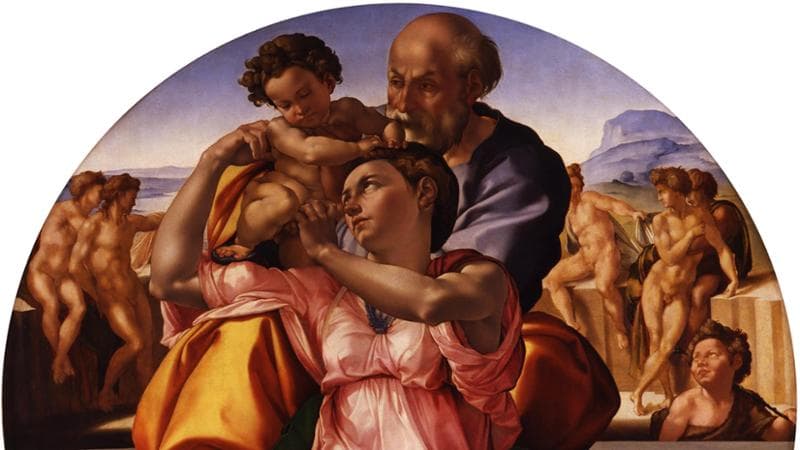Particolare del Tondo Doni, Galleria degli Uffizi, Firenze (Photo by Fine Art Images/Heritage Images/Getty Images)
