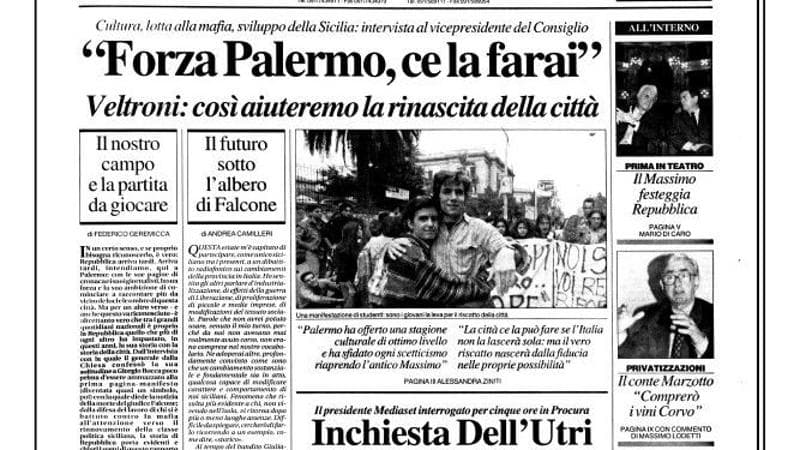 L'edizione siciliana è stata lanciata nel 1997. La prima pagina di Repubblica Palermo che, in apertura, titolava "Forza Palermo, ce la farai"