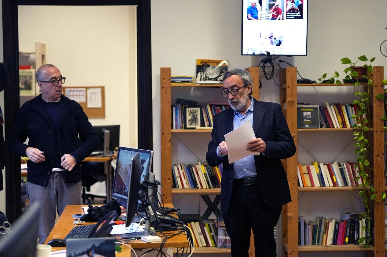 Il capo della redazione di Firenze Fabio Galati, a destra, con il vice Gianluca Monastra