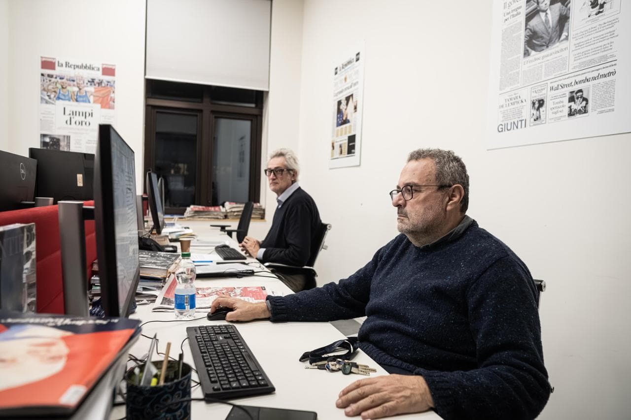 L'inviato Francesco Manacorda  e il vice caporedattore Giovanni Pons.