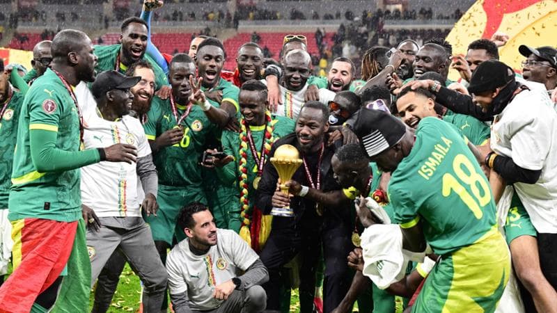 Il Senegal festeggia la vittoria della coppa d'Africa