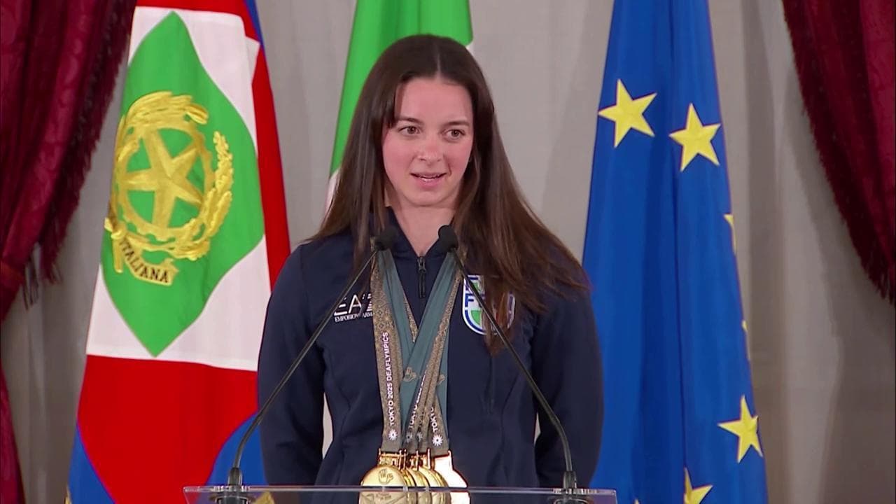 Atleti paralimpici al Colle, Viola Scotto: "Mi auguro che un giorno sportivi sordi sentano l'inno"