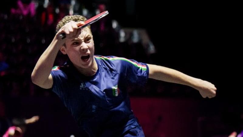 Figlio di pongisti, Danilo Faso a luglio scorso ha vinto la medaglia d’oro agli Europei giovanili sia in singolare sia in doppio con Francesco Trevisan (Alvaro Diaz)