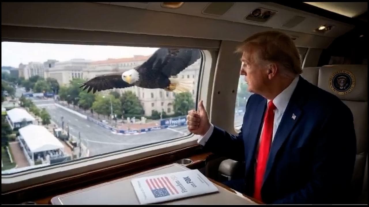 Trump e la gara di Indy Car davanti al Congresso: il presidente posta un video creato con l'IA