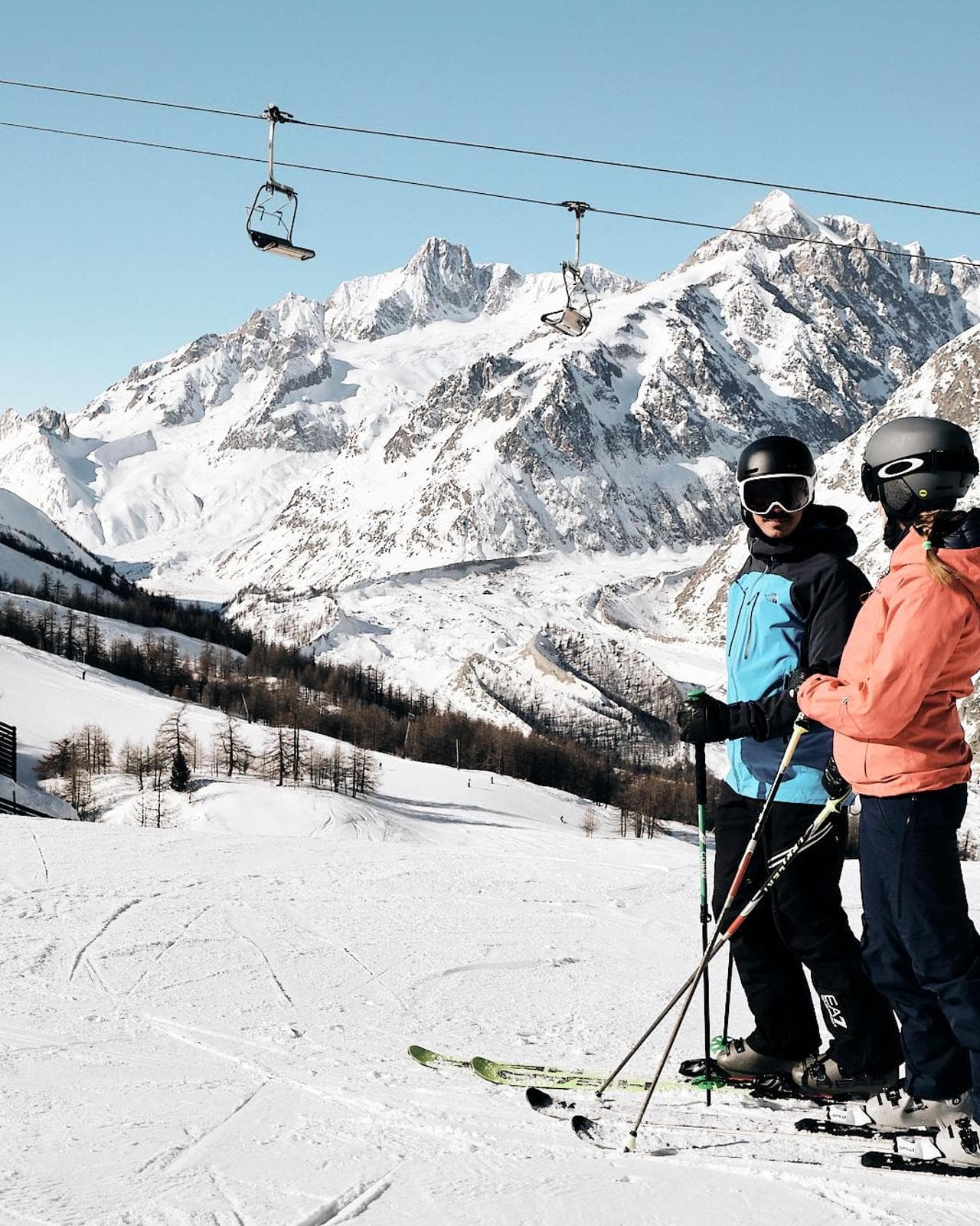 Sulla neve di Courmayeur