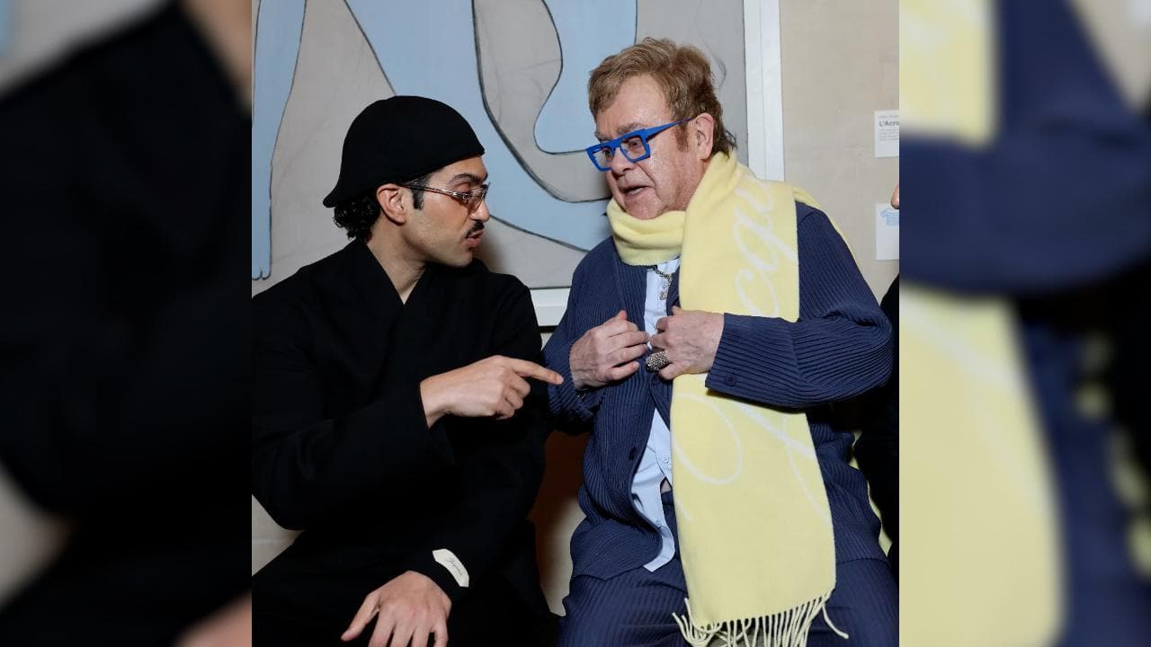Parigi: Elton John e Mahmood, chiacchiere "segrete" alla fashion week