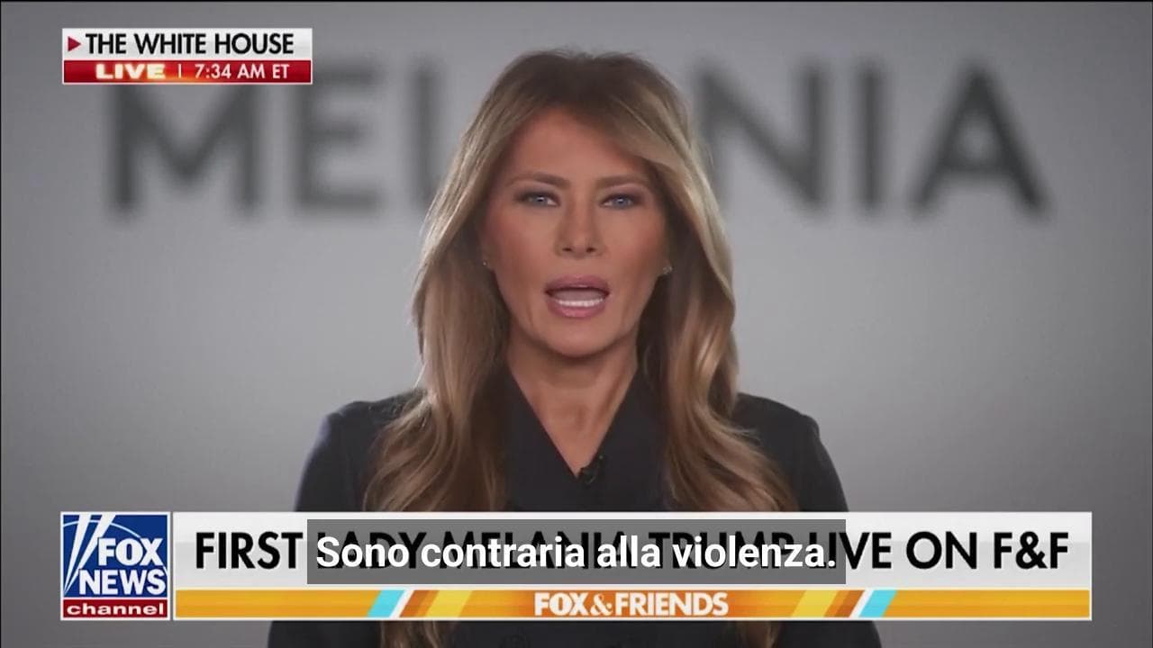 Melania Trump, appello agli americani: "Se manifestate, fatelo in modo pacifico"
