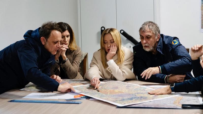 La premier Giorgia Meloni a Niscemi
