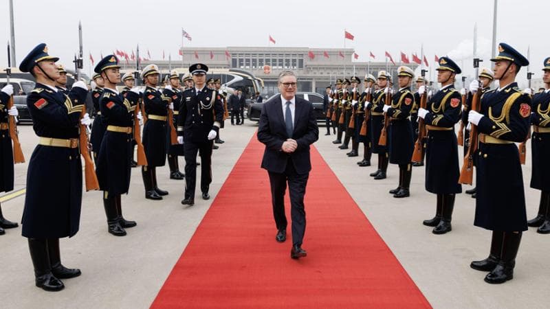Pechino, 30 gennaio: il premier britannico Keir Starmer in Cina