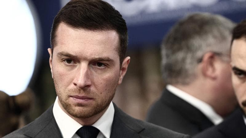 Jordan Bardella, 31 anni ancora da compiere, è leader del Rassemblement National e possibile candidato 
alle presidenziali francesi del 2027. AFP