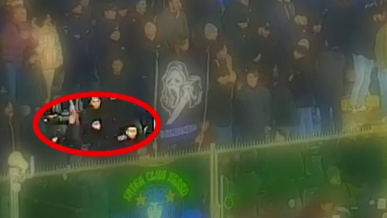 Petardo contro Audero, arrestato ultrà interista di 19 anni: il video con il lancio che lo incastra