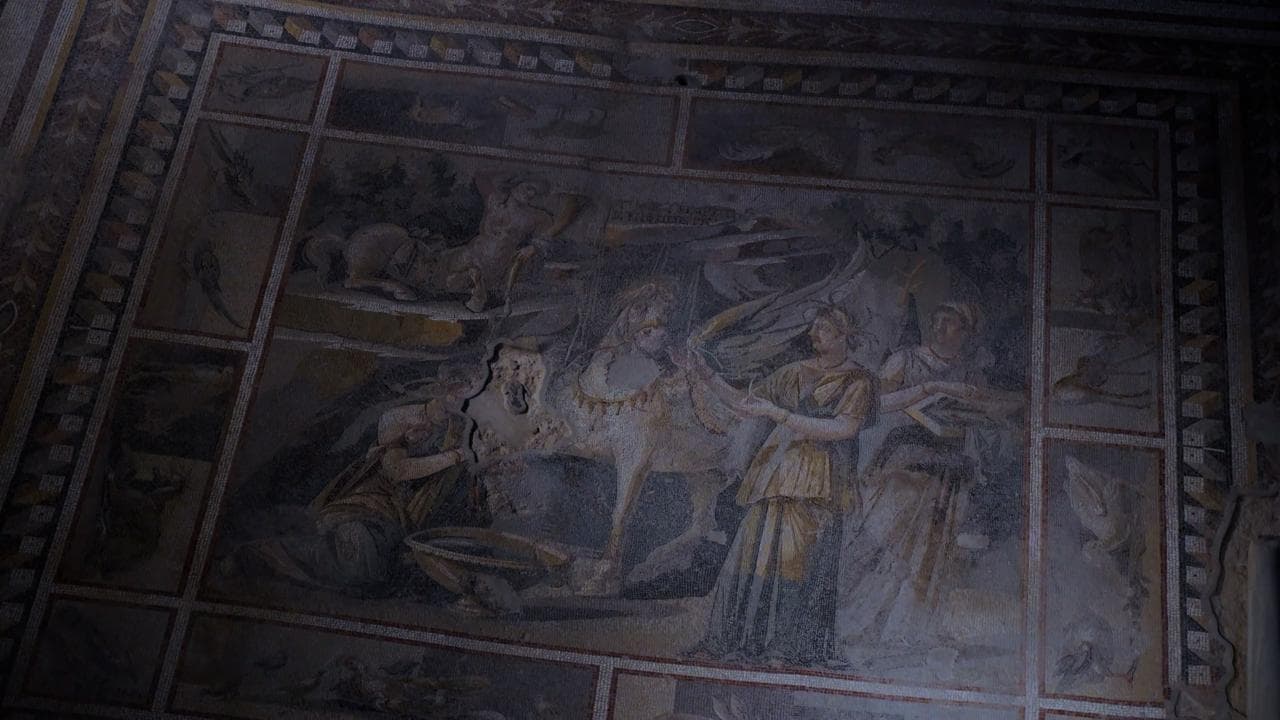 Tesoro sotto l’hotel, ad Antakya affiora un gigantesco mosaico: si estende per 840 metri quadrati
