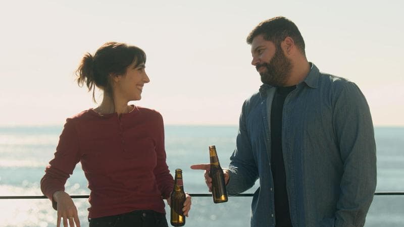 Silvia D'Amico con Salvatore Esposito nella serie "Piedone uno sbirro a Napoli" (foto di Marco Ghidelli)