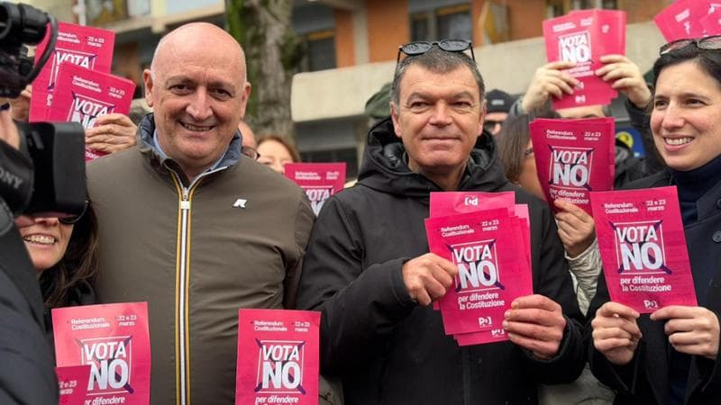 Roma, 8 febbraio: Elly Schlein a un'iniziativa per il No al referendum sulla giustizia