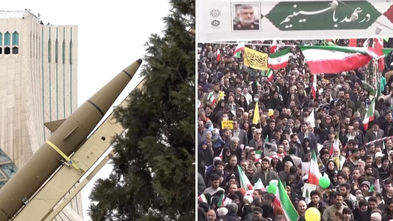 Teheran: in piazza per l'anniversario della rivoluzione tra missili e rottami di droni israeliani