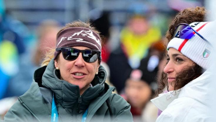 Deborah Compagnoni con Federica Brignone
