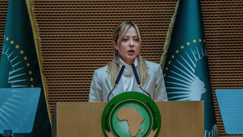 Giorgia Meloni al summit Italia- Africa (febbraio 2026)