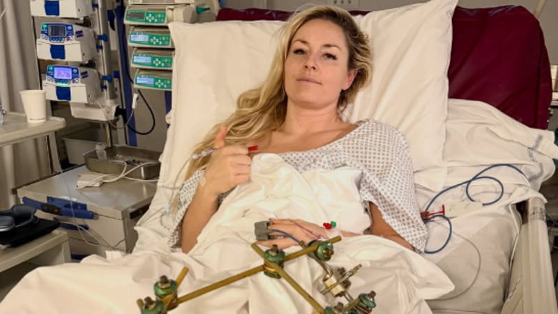 Lindsey Vonn in ospedale a Treviso