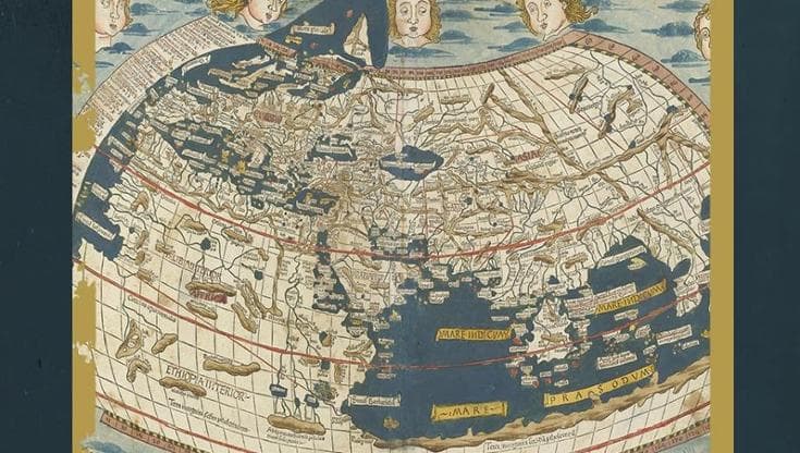 Cartina del mondo di Claudio Tolomeo, 1482. Autore: Tolomeo. Fonte
