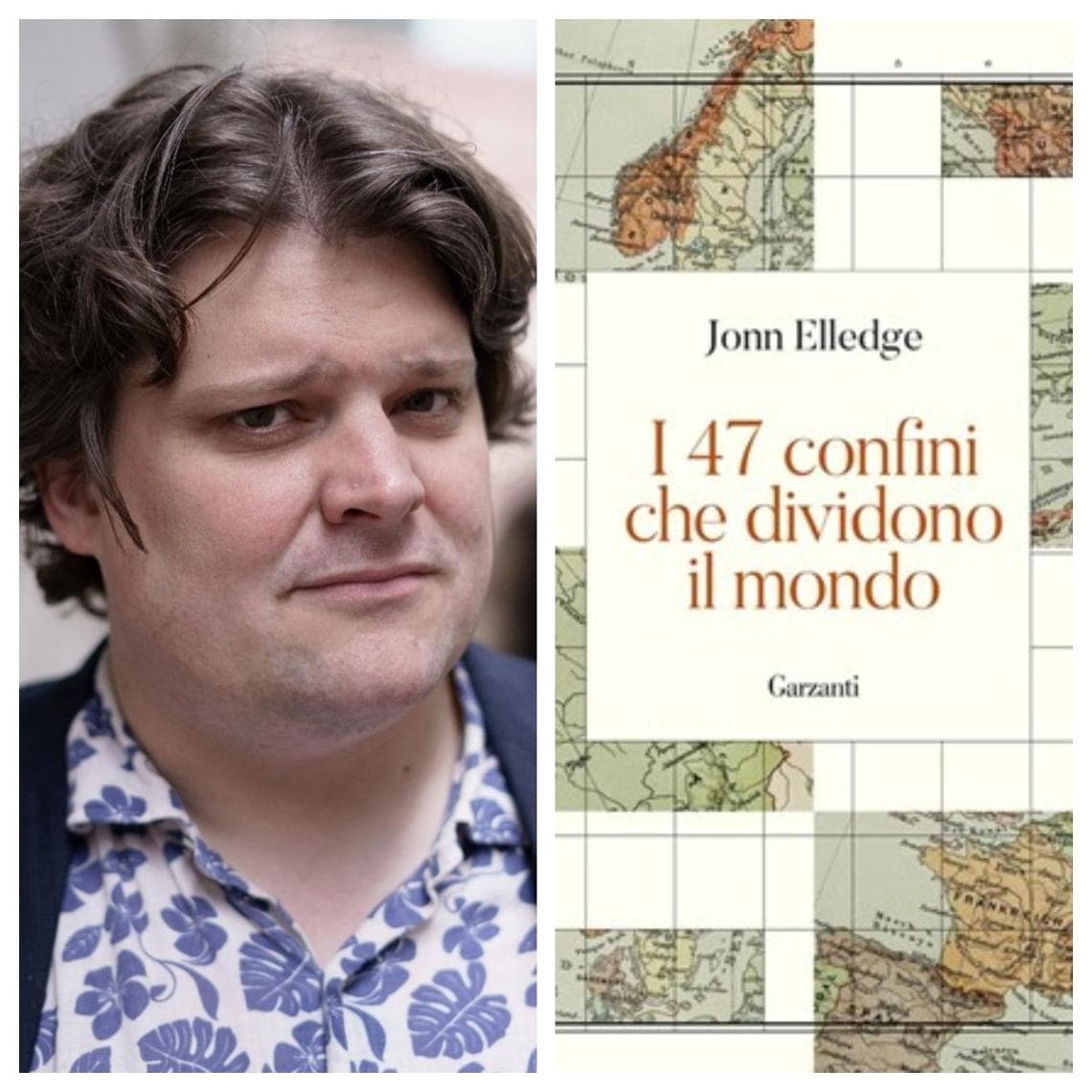 John Elledge (foto di Jamie Drew) e il suo libro bestseller, qui nell’edizione italiana.