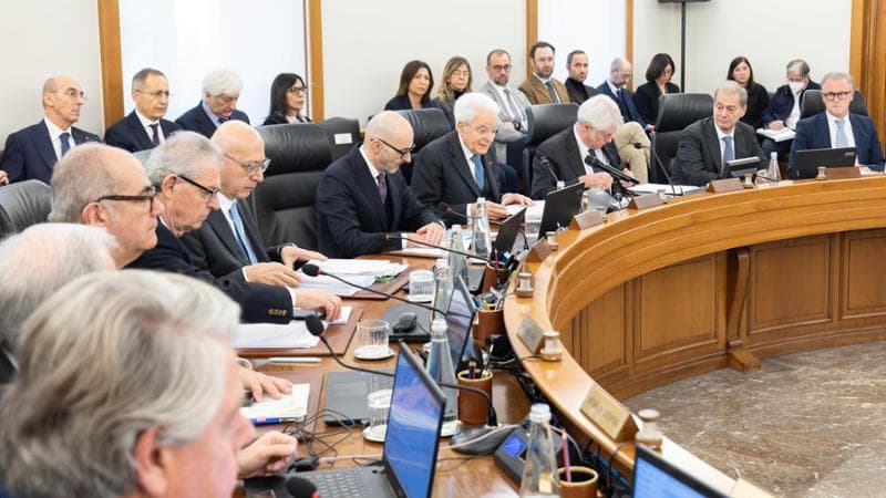 Il presidente della Repubblica Sergio Mattarella al plenum del Csm
