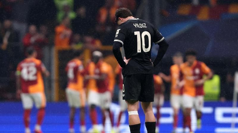 La delusione di Kenan Yldiz nel match perso dalla Juventus con il Galatasaray