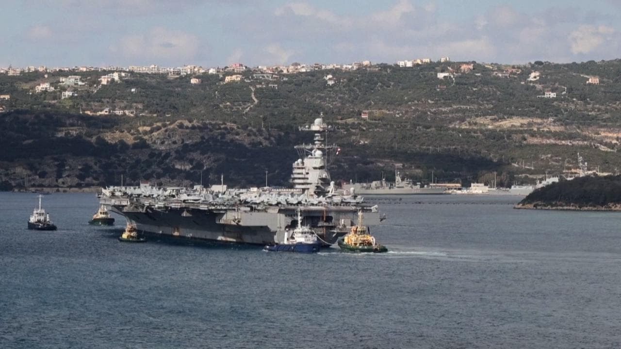 Venti di guerra Usa-Iran, la portaerei Ford è arrivata a Creta