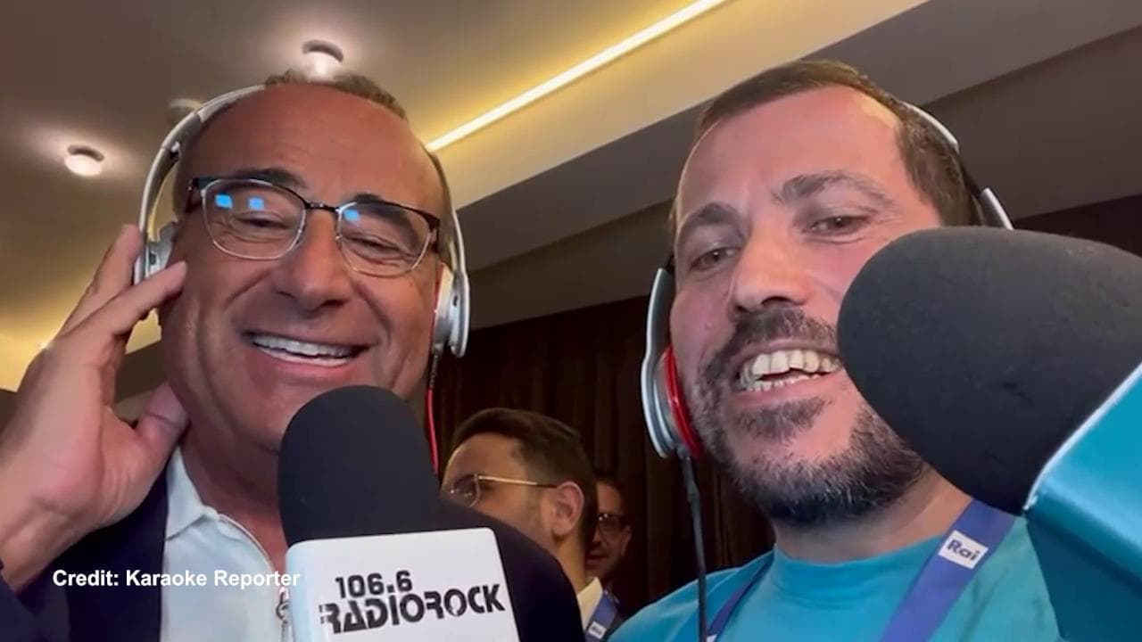 Conti intona (e stecca) 'Volevo essere un duro': "Dedicata a Meloni? A Mattarella e agli italiani"
