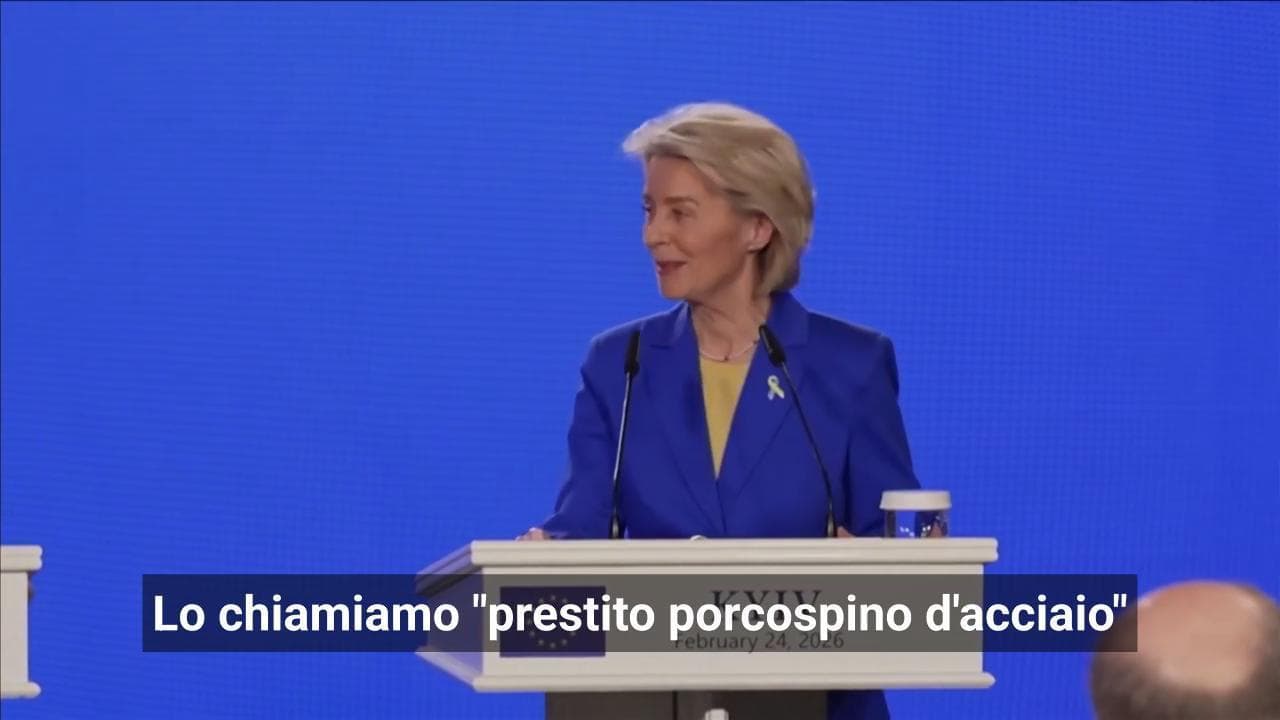Ucraina, von der Leyen da Kiev: "L'Ue erogherà il 'prestito porcospino d'acciaio' da 90 miliardi"