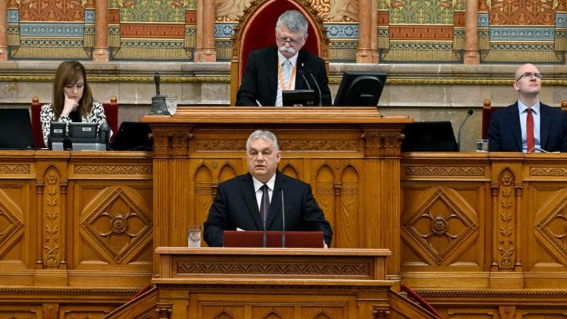 Budapest, 23 febbraio: il premier ungherese Viktor Orbán
