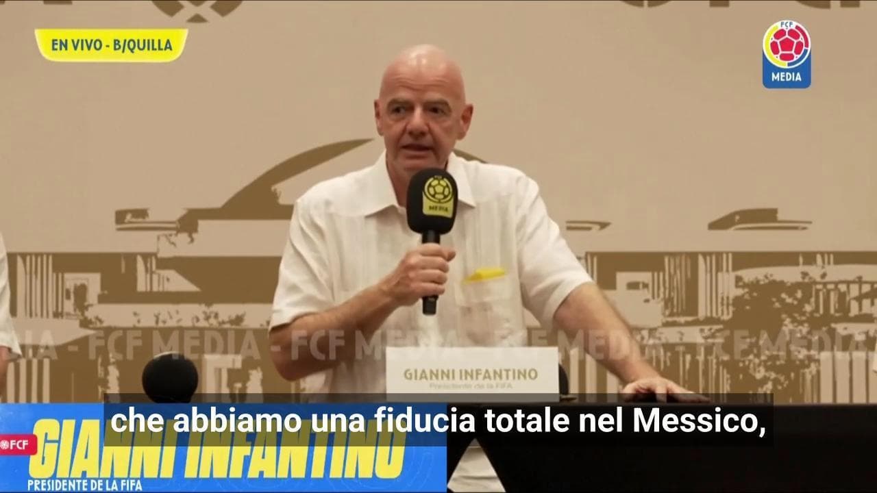 Mondiali in Messico, parla Infantino: "La Fifa ha piena fiducia nella presidente Sheinbaum"