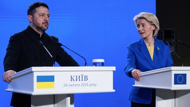 Volodymyr Zelensky  e Ursula von der Leyen