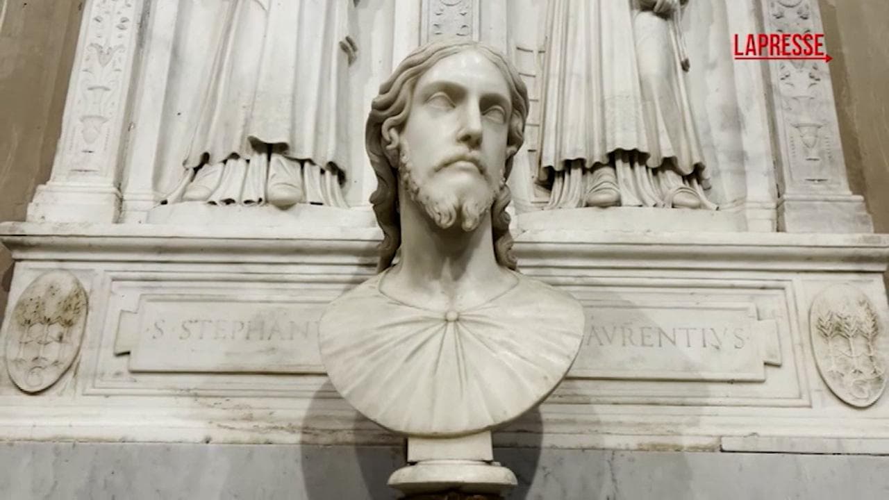 Roma, attribuito a Michelangelo il busto del Cristo Salvatore nella basilica di Sant'Agnese