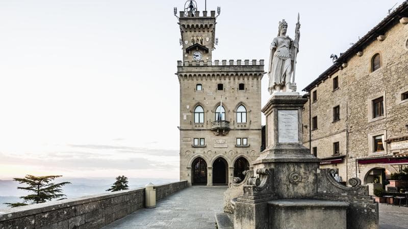 Palazzo Pubblico, cuore della vita politica di San Marino. Getty Images